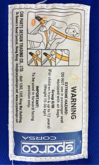 Asiento elevador coche Sparco.