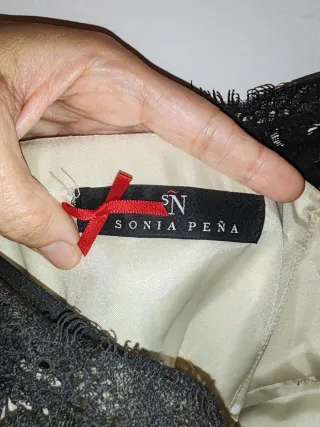 Vestido Fiesta Sonia Peña Negro Beige