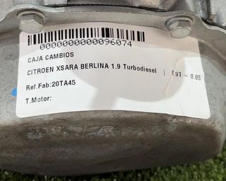 Caja de cambios citroen 20ta45 xsara berlina 96074
