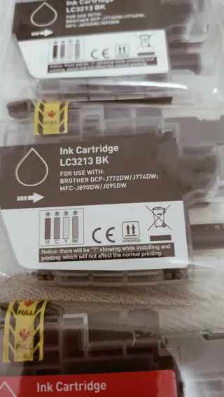 12 Cartuchos Tinta LC3213 BK Brother