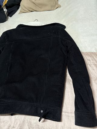 Chaqueta Zara Pana Negra Borrego