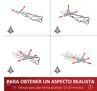Árbol de Navidad HOMCOM 120 cm