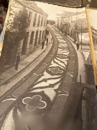 Antiguas fotos alfombras florales de  ponteareas