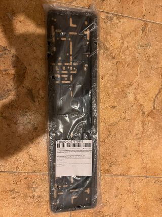 Porta matrícula coche negro nuevo