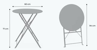 Mesa redonda plegable exterior