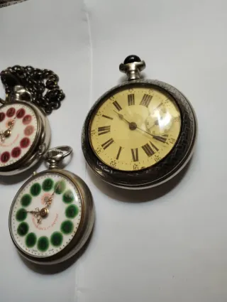 Lote 3 orologi da tasca svizzeri