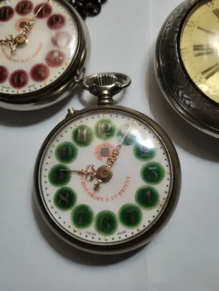 Lote 3 orologi da tasca svizzeri