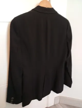 Americana Zara Mujer Talla 38 Negra