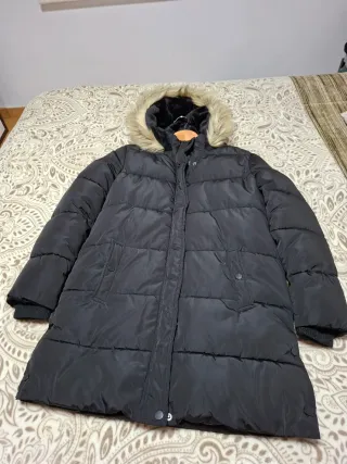 Chaqueta larga niña negra talla 13/14 años