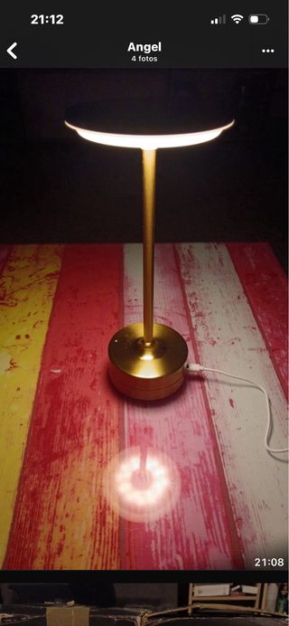 Lámparas de noche PIBAOGU doradas (2 unidades)