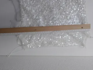 Vestido lentejuelas Zara blanco t/ S