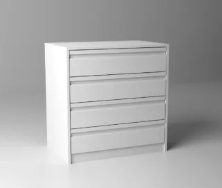 Cajonera blanca 4 cajones