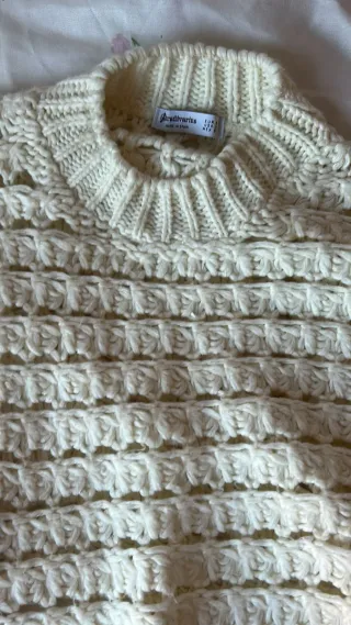 Jersey tejido moderno blanco talla única