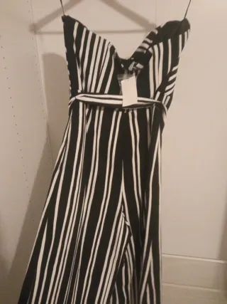 Mono palabra de honor rayas blanco y negro