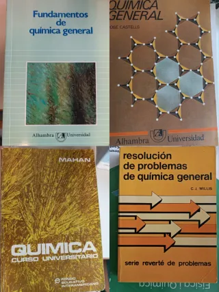Lote 4 libros de Química.Fisica Universitaria