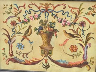 Pareja de cuadros antiguos decorativos