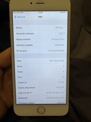 iPhone 6 Plus Argento/Bianco