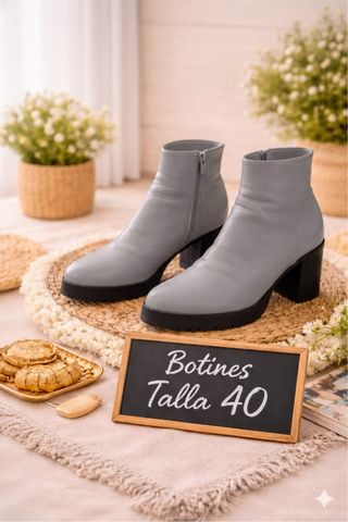 Botines grises talla 40