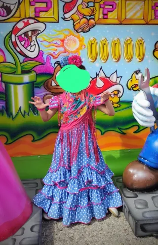 Traje flamenca niña 6 años Canela Pura