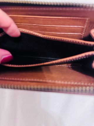 Monedero Carolina Herrera Marrón 9x14.5cm Piel