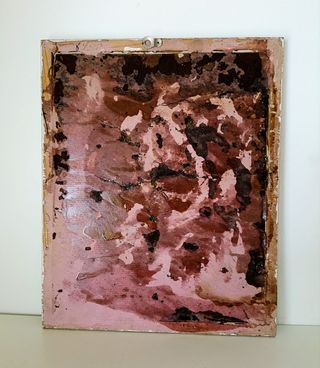 Quadro século XX com ilustração antiga de natureza