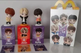 Lote  3 Muñecos figura McDonalds BTS Kpop todo 6€