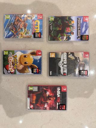 Nintendo Switch, 5 juegos y accesorios