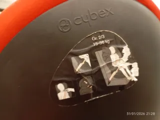 Silla Cybex Pallas M-FIX Grupo I-II-III Roja