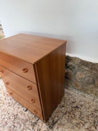 Cómoda de madera 4 cajones