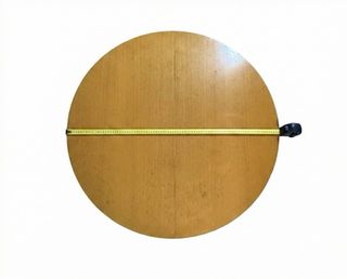 Mesa redonda de madera extensible