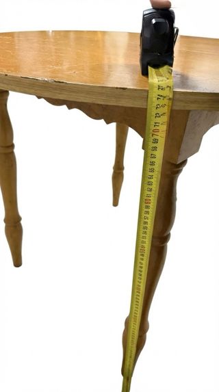 Mesa redonda de madera extensible