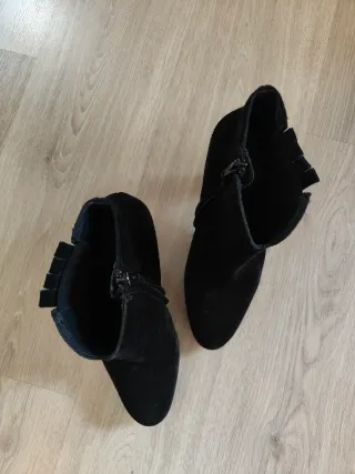 Botines piel ante negros Paul Green tacón 9cm 38