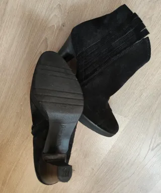 Botines piel ante negros Paul Green tacón 9cm 38