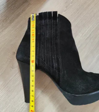 Botines piel ante negros Paul Green tacón 9cm 38