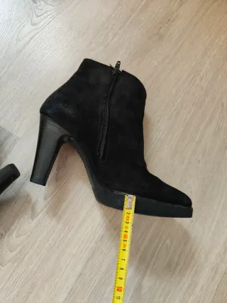 Botines piel ante negros Paul Green tacón 9cm 38