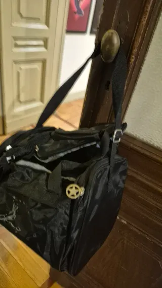 Borsa danza/ginnastica nera con stelle