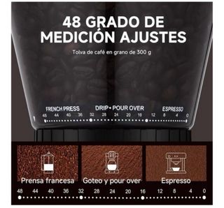 Molinillo Café AMZCHEF + Cafetera Moka Bialetti