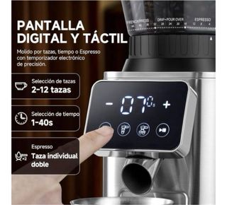 Molinillo Café AMZCHEF + Cafetera Moka Bialetti