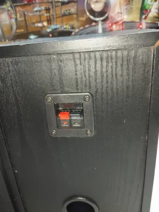 Altavoces Hi-Fi Negro y Plata