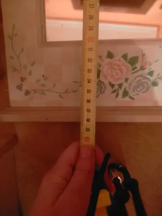 Conjunto espejo y armario madera