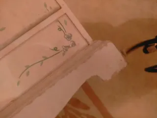 Conjunto espejo y armario madera