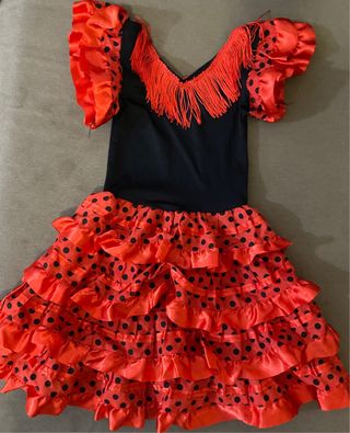 Disfraz Sevillana 3/4 años. 60 Alto / 20 Ancho.