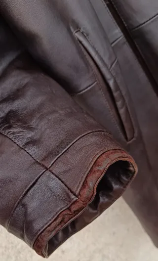 Giaccone in pelle vintage donna