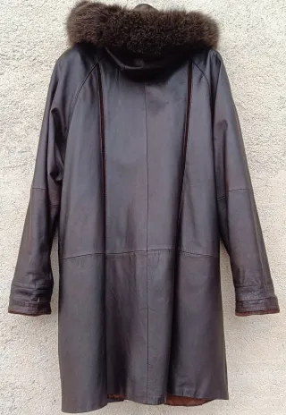 Giaccone in pelle vintage donna