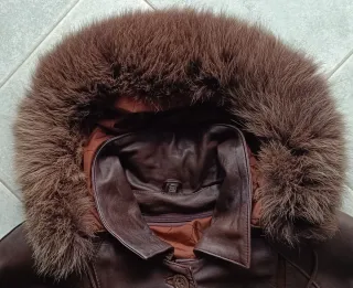 Giaccone in pelle vintage donna