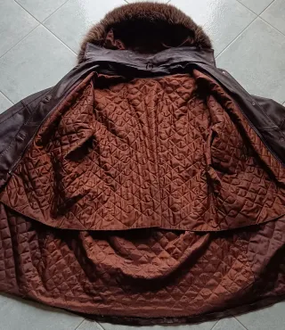 Giaccone in pelle vintage donna