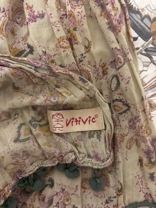 Fular Vitivic beige con estampado