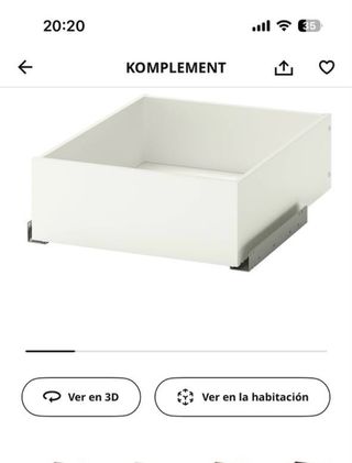 Cajón armario IKEA blanco