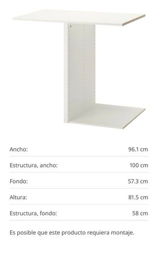 Cajón armario IKEA blanco