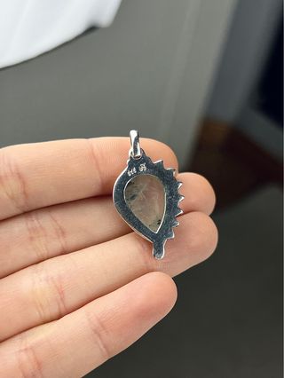 Colgante Mineral Prehnita Plata 925